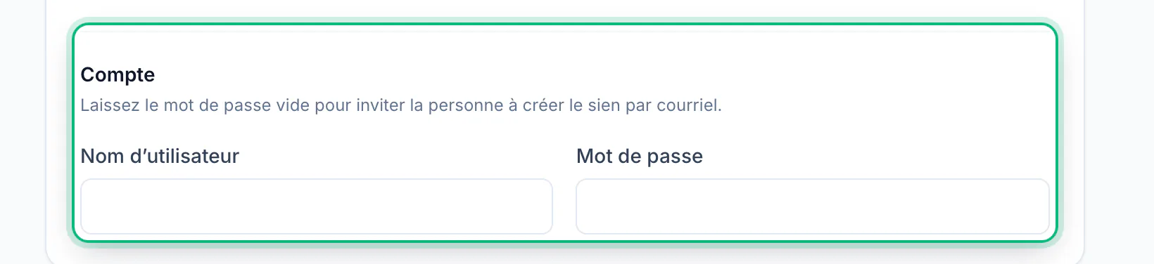 Adding a supervisor · étape 5 : Open the access