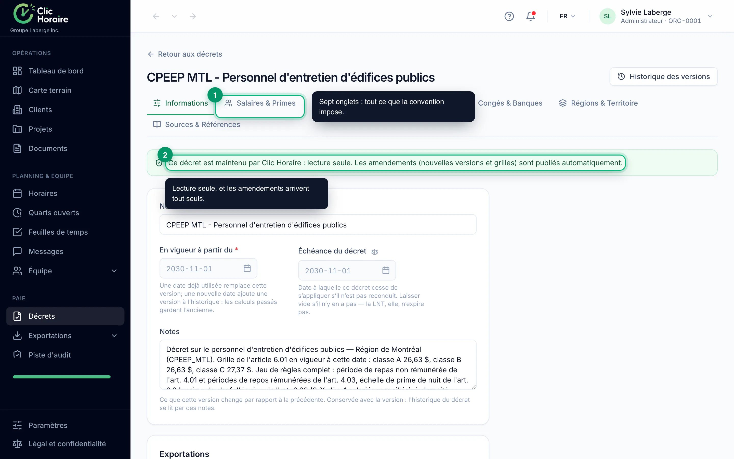 Entender y seguir sus decretos · étape 2 : Abrir un decreto