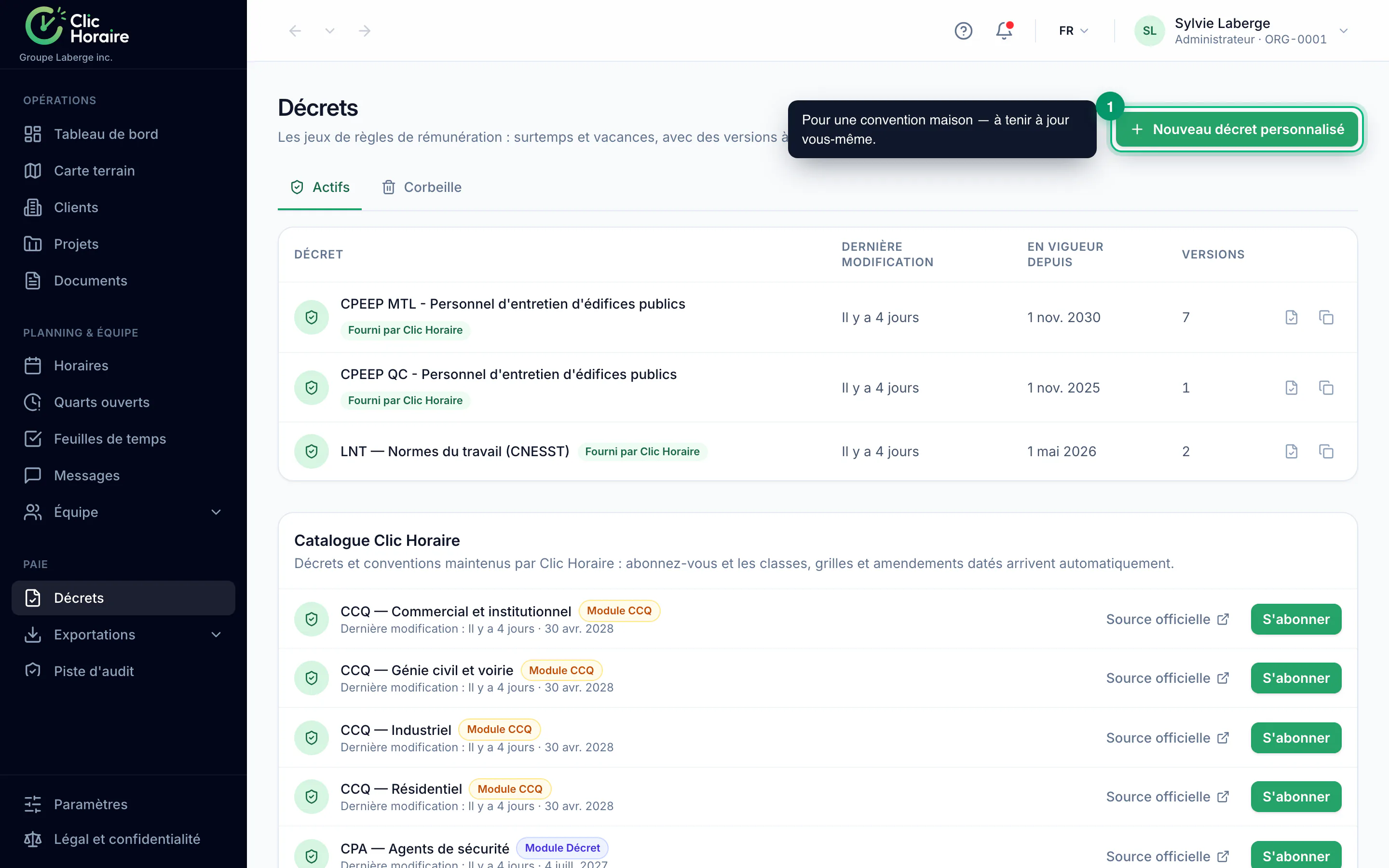 Entender y seguir sus decretos · étape 6 : Crear un decreto personalizado