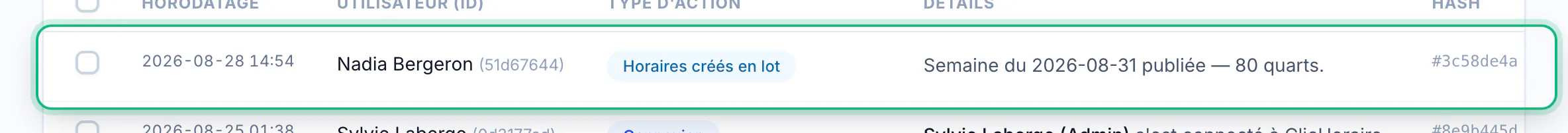 Leer una entrada · vue rapprochée