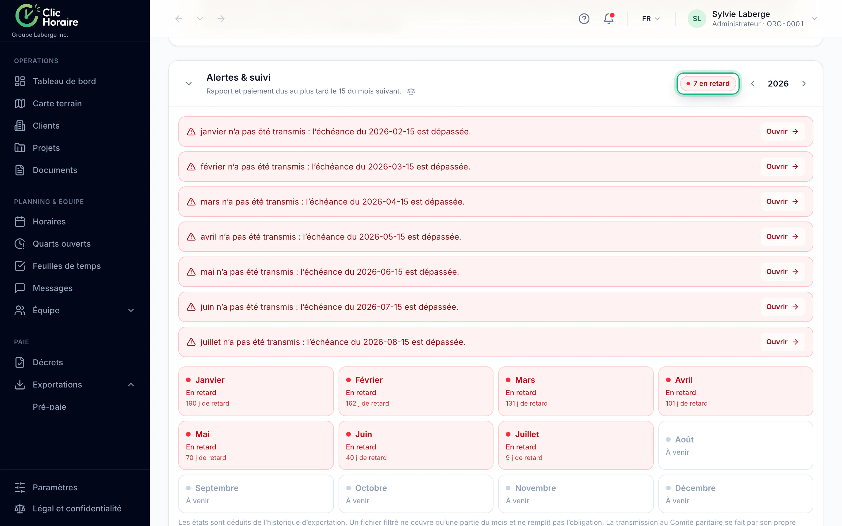Producing the monthly CPEEP report · étape 6 : Follow the deadlines month by month